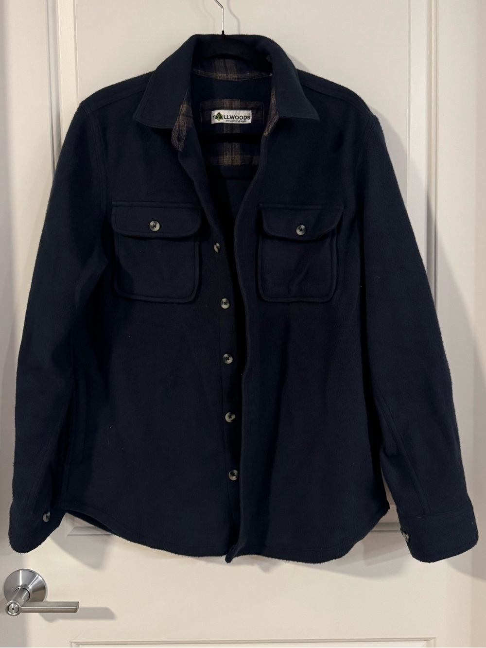 Tallwoods Men's Navy Shirt Jacket - Lightweight Utility Style